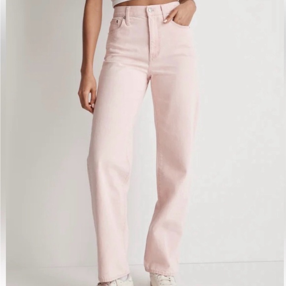 Madewell Denim - Madewell Pink Perfect Vintage Wide-Leg Jeans Size 30 High Rise